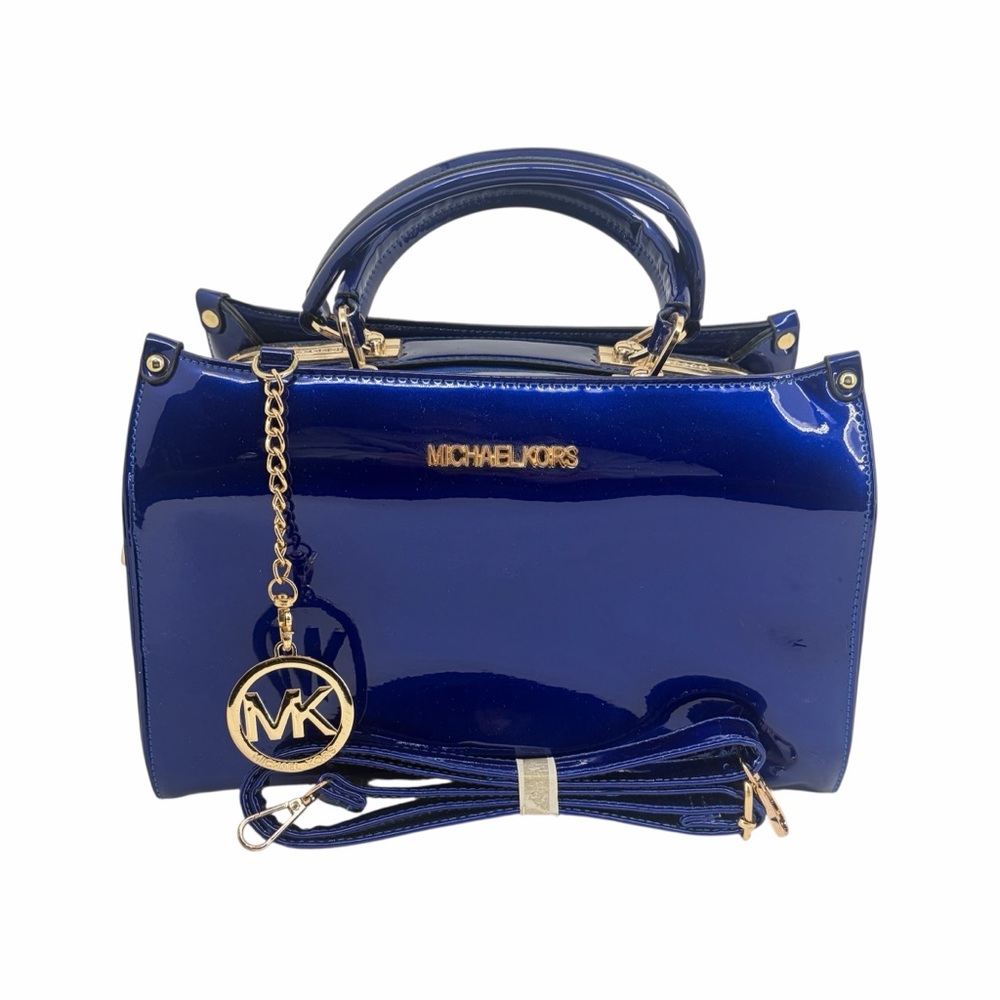 Michael Kors Shiny Blue Satchel